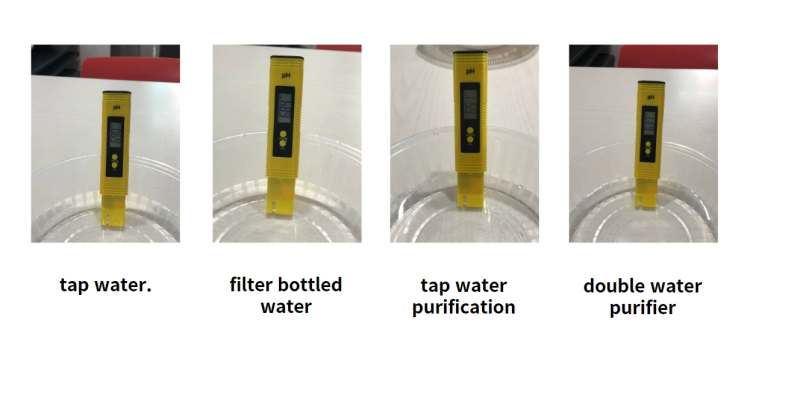 물 pH 실험 수돗물 생수 수돗물 정수 두번 정수